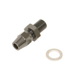 Fitting, Brake, Straight, Male 3/8 in. NPT,  3/16 in. Compression, Steel, Black Anodized, Each