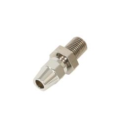 Fitting, Brake, Straight, Male 3/8 in. NPT,  3/16 in. Compression, Steel, Chrome, Each