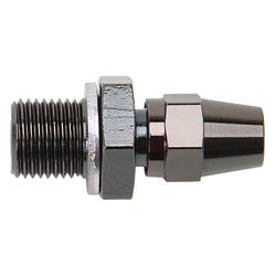 Fittings, Brake Adapter, Straight, Male 7/16 in.-24, 3/16 in. Compression, Steel, Black Anodized, Each