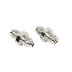 Brake Fittings, Steel, Chrome, Straight, Male 3/8 in.-24 I.F., Male -3 AN, Pair