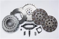 Clutch Kit, Dyna Max Organic, Dual, 1.250 in. - 10-spline, Organic Disc, Pressure Plate, Flywheel, Dodge, 5.9L Diesel, Kit