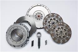 Clutch Kit, Dyna Max Organic, Dual, 1.375 in. - 10-spline, Organic Disc, Pressure Plate, Flywheel, Ford, 6.0L Diesel, Kit