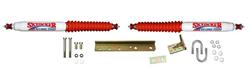 Steering Stabilizer, White, Red Boot, Dual, Ford, Pickup, SUV, Kit