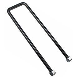 U-Bolt, Steel, Black Painted, 9/16 in. Diameter, Square-Style, Each