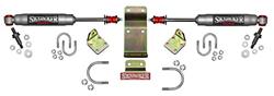 Steering Stabilizer, Dual Inline, Silver, Jeep, Kit