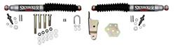 Steering Stabilizers, Dual Inline, Stock Ride Height, Mounting Brackets, Silver, Black Boots, Dodge, Kit