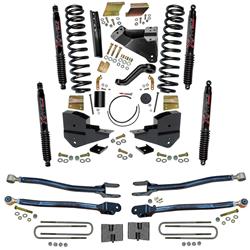 6 IN. SUSPENSION LIFT KIT WITH 4-LINK CONVERSION AND BLACK MAX SHOCKS.