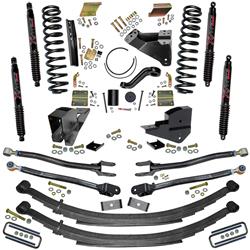 6 IN. LIFT KIT WITH COILS, LEAFS, 4-LINK CONVERSION AND BLACK MAX SHOCKS.