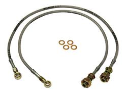 Brake Lines, Braided Stainless Steel, Chevy, GMC, Front, 6-8 in. Lift, Pair