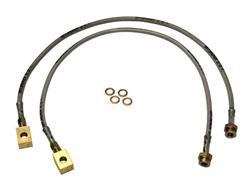 Brake Lines, Braided Stainless Steel, Ford, Pickup, SUV, Front, 4-6 in. Lift, Pair