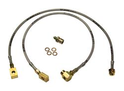 Brake Lines, Braided Stainless Steel, Ford, Pickup, SUV, Front, 8 in. Lift, Pair