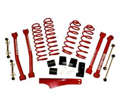 Suspension Leveling & Lift Kits, Suspension Lift Kit, Coil Springs, Skyjacker Classic Red, Powdercoated, Front and Rear Lift, Jeep, Kit