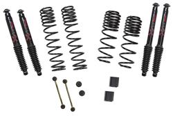 Suspension Lift, Long Travel, Black MAX Shocks, Coil Springs, Jeep, Kit