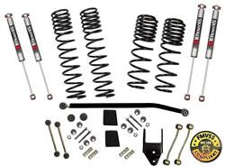 Suspension Lift Kit, Long Travel, 3.50 in.Lift, Dual Rate Coil Springs, Track Bar, Links, Eccentric Bolts, M95 Shocks, Bump Stop, Jeep, Wrangler, Kit