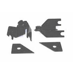 Radius Arm Brackets, Steel, Black, Ford, Pair