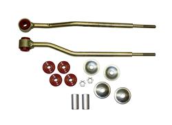 Sway Bar End Links, Front, Extended, 6-9 in. Lift,  Polyurethane Bushings, Red, Ford, Pair