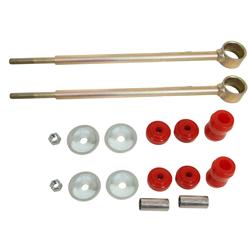 Sway Bar End Links, Front/Rear, Extended, 2-4 in. Lift,  Polyurethane Bushings, Red, Ford, Pair