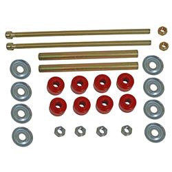 Sway Bar End Links, Front, Extended, 3-5 in. Lift,  Polyurethane Bushings, Red, Toyota, Pair