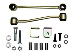 Sway Bar End Links, Front, Extended, 4 in. Lift, Black Rubber Bushings, Jeep, Pair