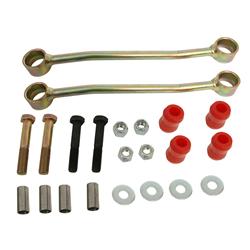 Sway Bar End Links, Front, Extended, 3-4 in. Lift,  Polyurethane Bushings, Red, Ford, Pair