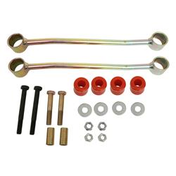 Sway Bar End Links, Front, Extended, 4 in. Lift,  Polyurethane Bushings, Red, Ford, Pair