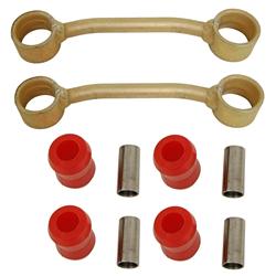 Sway Bar End Links, Front, Extended, 3-6 in. Lift,  Polyurethane Bushings, Red, Ford, Pickup, SUV, Pair