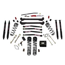 Suspension Lift Kit, Long Arm, 4 in. Lift, Coil Springs, Black Max Shocks, Jeep, TJ, Kit