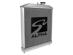 Radiator, Alpha Series Half-Size Dual-Core Aluminum Radiator 92-00 Honda Civic