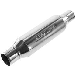 Bullet Resonator, Loud Mouth, Stainless Steel, Polished, 2.5 in. Inlet, 2.5 in. Outlet, 18 in. Length, Each