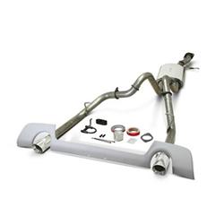 Exhaust System, Cat-Back, Stainless Steel, Natural, Polished, Tips, Fascia, Chevy, 6.0L, Kit
