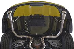 Exhaust System, Loud Mouth, Rear Axle-back, Dual, Stainless Steel, Natural, Split Rear Exit, Ford, 5.0L, Kit