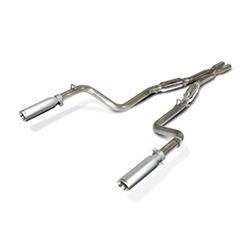 Exhaust System, Loud Mouth, Cat-back, Dual, Stainless Steel, Natural/Polished, Split Rear Exit, Polished Tips, Chrysler, Dodge, 5.7L, Kit