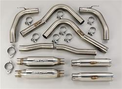 Exhaust, Loud Mouth, Cat-Back, Stainless Steel, Natural, Polished, Tips, Ford, 4.6L, Kit
