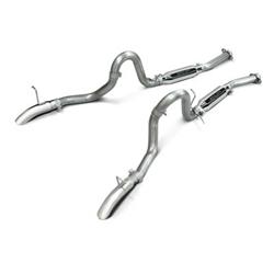 Exhaust System, Loud Mouth, Cat-Back, Stainless Steel, Natural, Polished, Polished Tips, Ford, Kit