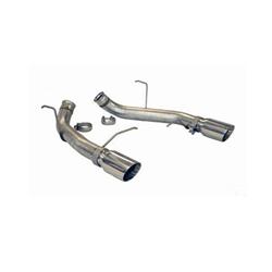 Exhaust System, Loud Mouth, Rear Axle-back, Dual, Stainless, Natural, Split Rear Exit, Ford, 5.0L, 5.4L, Kit