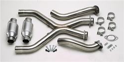 Crossover Pipe, X-Pipe, with Converters, Stainless Steel, Natural, 2.5 in. Diameter, Ford, 4.6L, Kit