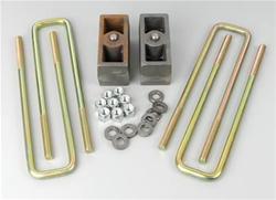 Lift Blocks/U-Bolts, Cast Iron, 3 in. Lift, Rear, Chevy, GMC, Pickup, RWD/4WD, Kit