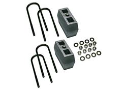 Lift Blocks/U-Bolts, Cast Iron, 4 in. Lift, Rear, Ford, Pickup, SUV, 4WD, Kit