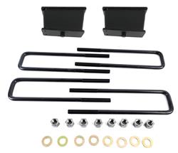 Lift Blocks/U-Bolts, Cast Iron, 4 in. Lift, Rear, Chevy, GMC, Pickup, RWD, 4WD, Kit