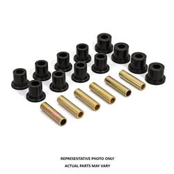 Bushings, Leaf Spring, Polyurethane, Black, Front, Rear, Jeep, 4WD, Kit