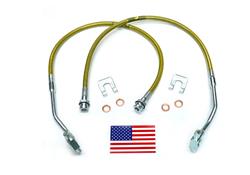 Brake Hose, Kevlar®, Front, Chevy, GMC, 9 in. Lift, Pair