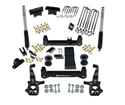 Suspension Lift Kits, 6 Inch, Front Knuckles, Rear Blocks, Bilstein Rear Shocks, Aluminum or Steel Control Arms, Chevrolet, GMC, 1500, Kit