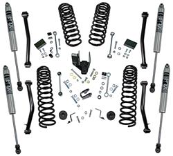 Suspension Lift Kit, 4 in. Front and 3.5 in. Rear, Dual Rate Coil Springs, Fox Monotube Shocks, Jeep, Wrangler, Kit