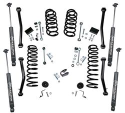 Suspension Lift Kit, 4 in. Front and 3 in. Rear, Dual Rate Coil Springs, Shadow Shocks, Jeep, 4-Door, Kit