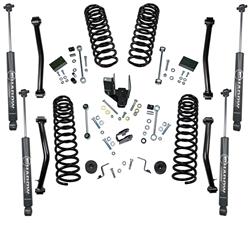 Suspension Lift Kit, 4 in. Front and 3.5 in. Rear, Dual Rate Coil Springs, Shadow Shocks, Jeep, 2-Door, Kit