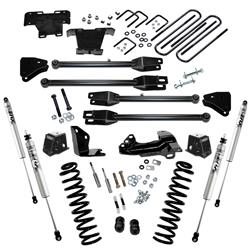 Lift Kit, 4 inch, 2005-2007 Ford F-250 and F-350 Super Duty 4WD, Diesel Engine, with a 4-Link Conversion and Fox 2.0 Series Shocks