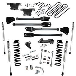 Lift Kit, 4 inch, 2008-2010 Ford F-250 and F-350 Super Duty 4WD, Diesel Engine, with a 4-Link Conversion and Fox 2.0 Series Shocks