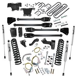 Lift Kit, 6 inch, 2008-2010 Ford F-250 and F-350 Super Duty 4WD, Diesel Engine, with a 4-Link Conversion and Fox 2.0 Series Shocks