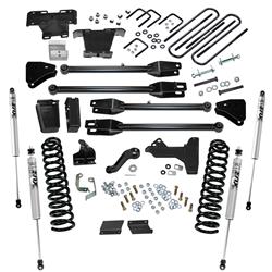 Lift Kit, 6 inch, 2011-2016 Ford F-250 and F-350 Super Duty 4WD, Diesel Engine, with a 4-Link Conversion and Fox 2.0 Series Shocks