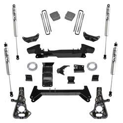 Lift Kit, 6 inch, 2001-2010 Chevy Silverado and GMC Sierra 2500HD or 3500 4WD, Knuckle Kit with Fox 2.0 Series Shocks